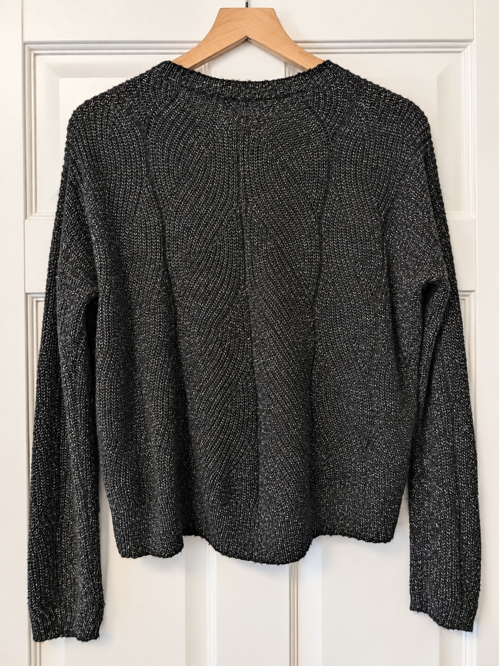 Anthropologie Keely Lightweight Relaxed Fit Cable Knit Cotton Wool Dad Sweater - Picture 4 of 5